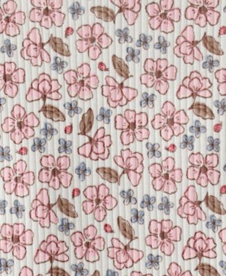 Baby Girls' Ruffle Floral Flutter-Sleeve Bodysuit and Pants, 2-Piece Set