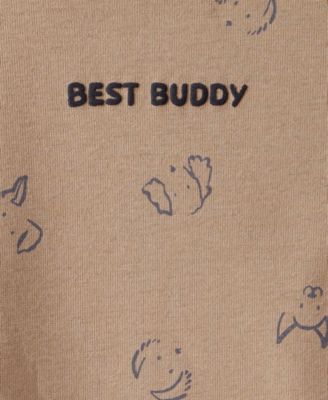 Baby Boys' Best Buddy Short-Sleeve Bodysuit and Jogger Pants, 2-Piece Set