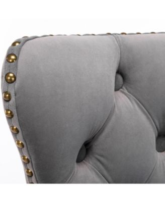 Set of 2 Adjustable Swivel Velvet Bar Stools