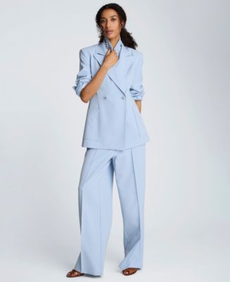 Kenneth Cole Women's Luxe Twill Double-Breasted Blazer - Macy's