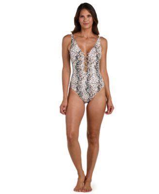 Women's Wild Whispers Plunge One-Piece Swimsuit
