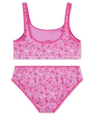 Girls' Scoop Neck Top & Swim Bottoms, 2-Piece Set