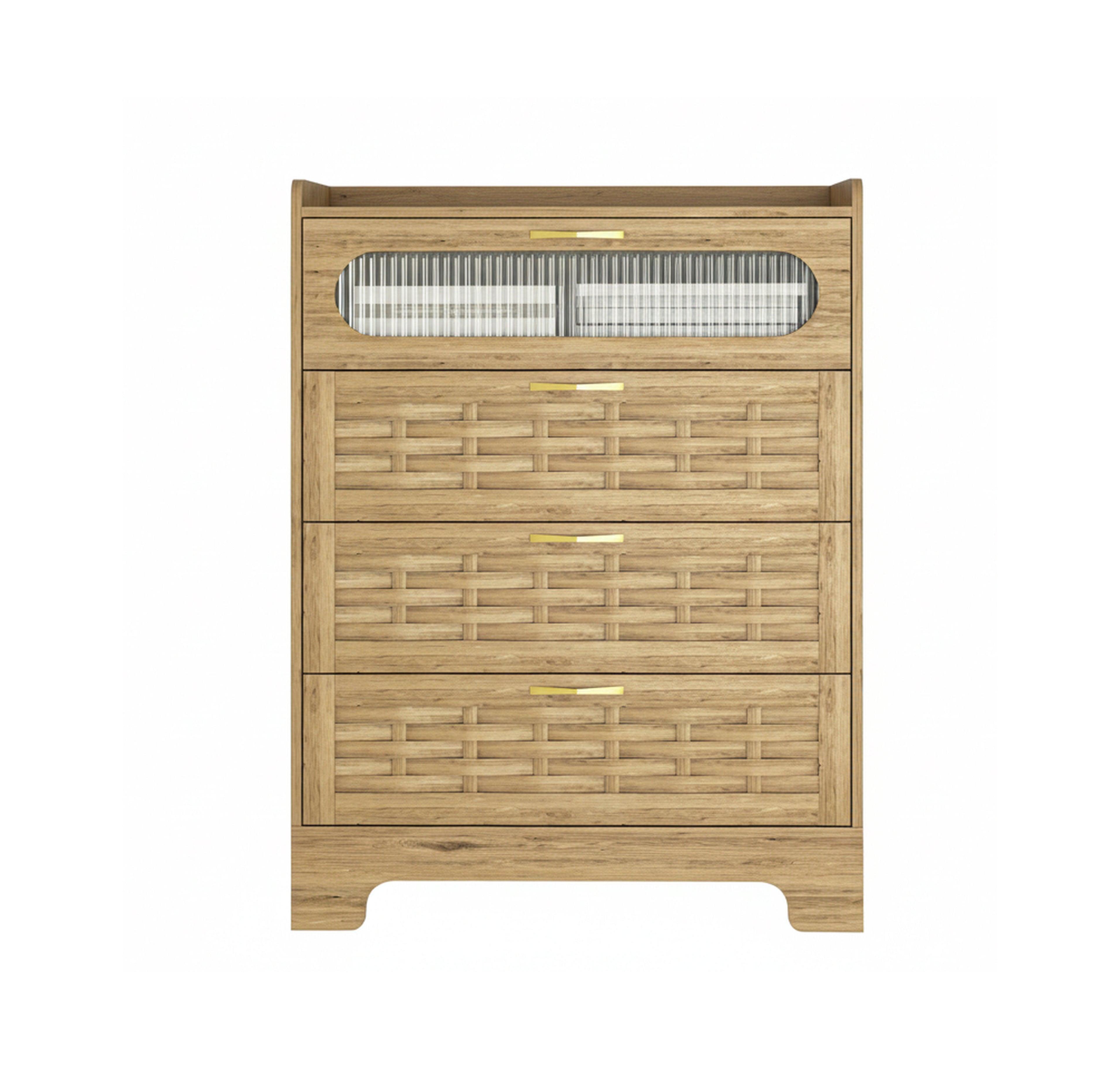 Boyel Living 4 Drawer Dresser - Modern Chest of Drawers for Versatile Storage