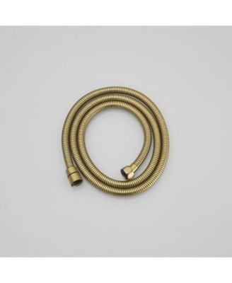 Single Handle 2-Spray Shower Faucet Set 1.8 GPM with Valve Dual Function Handheld Shower Head in Brushed Gold.