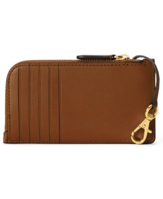 Leather L-Zip Card Case Wallet