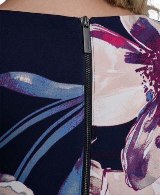 Plus Size Short-Sleeve Fit & Flare Midi Dress