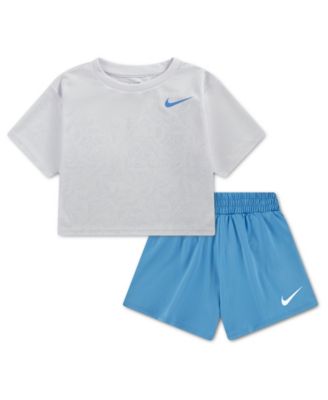 Girls' Toddler 2T-4T Lace It Up Crewneck T-Shirt and Swing Shorts, 2-Piece Set