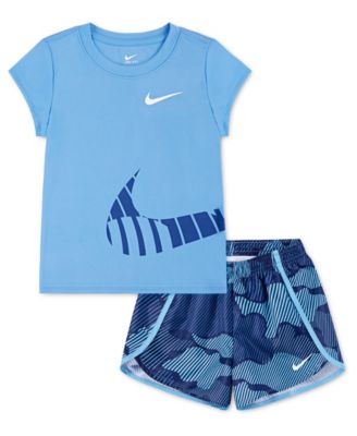 Girls' 4-6X Printed Crewneck T-Shirt and Shorts, 2-Piece Set