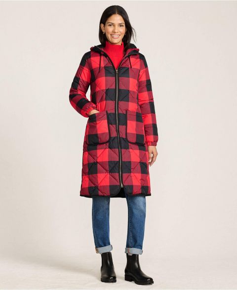 Женские куртки Lands' End Print FeatherFree Insulated Diamond Quilted Maxi Coat