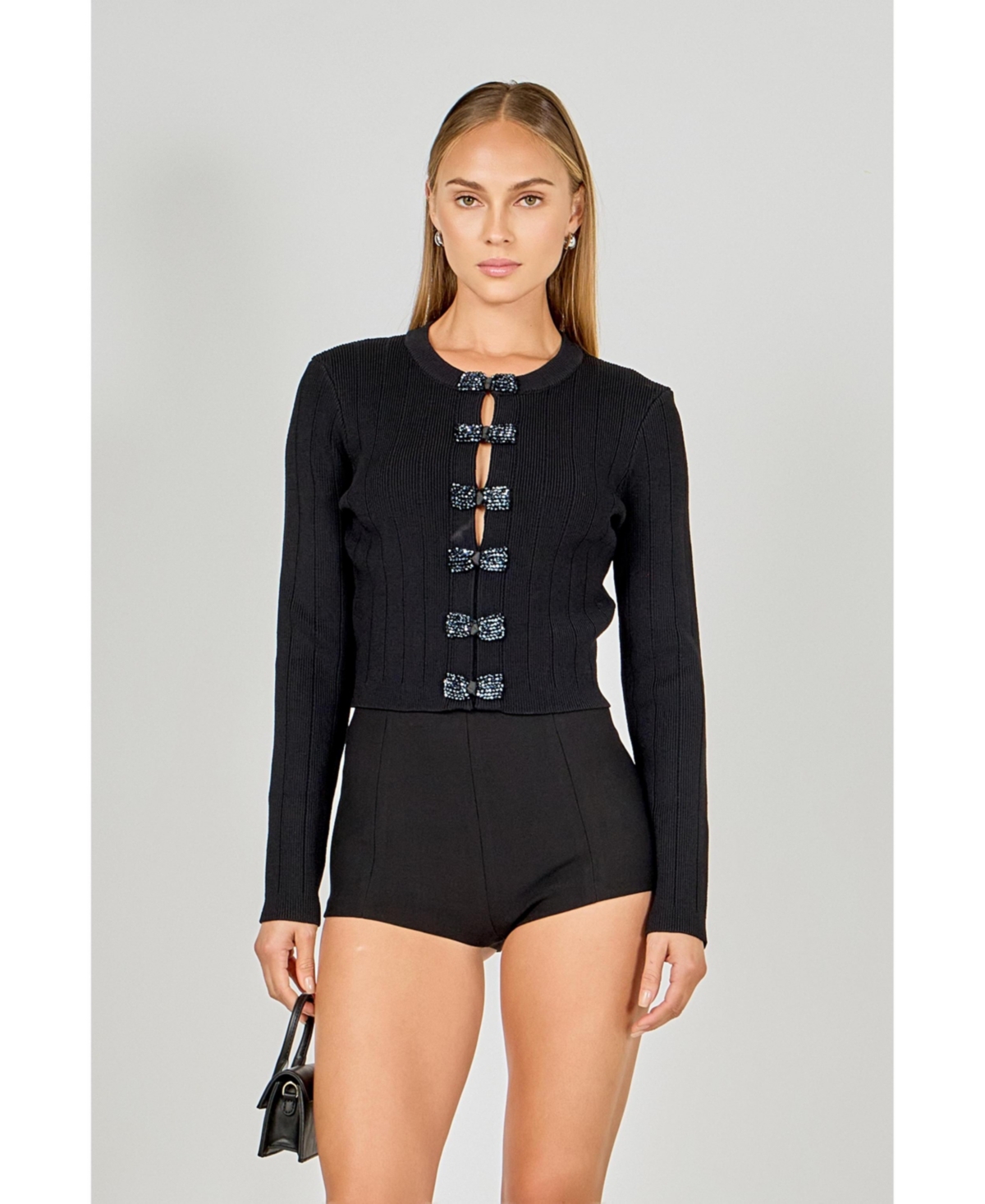 endless rose Women's Bow Detail Cropped Top