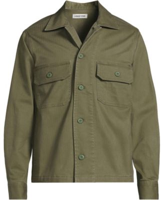 Men's Herringbone Utility Shirt Jacket