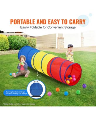 Kids Play Tunnel Tent for Toddlers, Colorful Pop Up Crawl Tunnel Toy for Baby