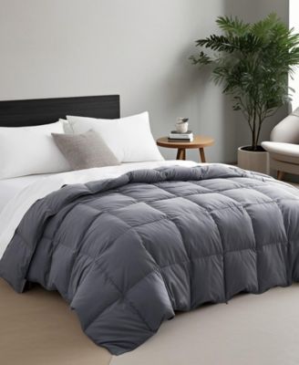 Lightweight Goose Down Feather Fiber Comforter, California King