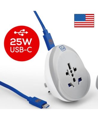 World USA USB-C 25W Travel Adaptor