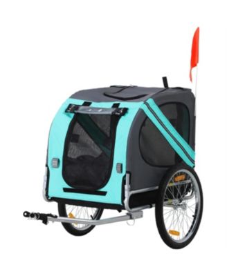 Dog Stroller Bicycle Carrier with 2 Wheels in Green