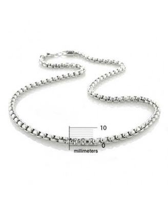 Heavy Solid 5MM Thick .925 Sterling Silver Box Link Chain Necklace Made In Italy