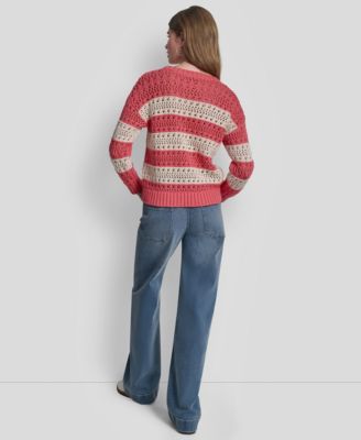 Petite Long-Sleeve Stripe Sweater