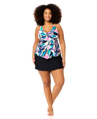 Raisins Curve Women's Plus Size Aviva Trendy Underwired Tankini Top and ...