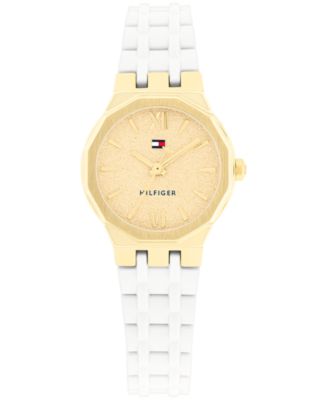 Women's Quartz White Silicone Strap Watch, 25mm