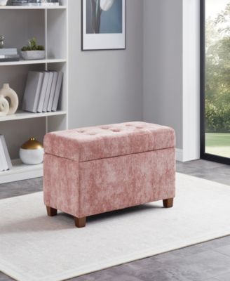 18.25" Fabric Metro Storage Ottoman