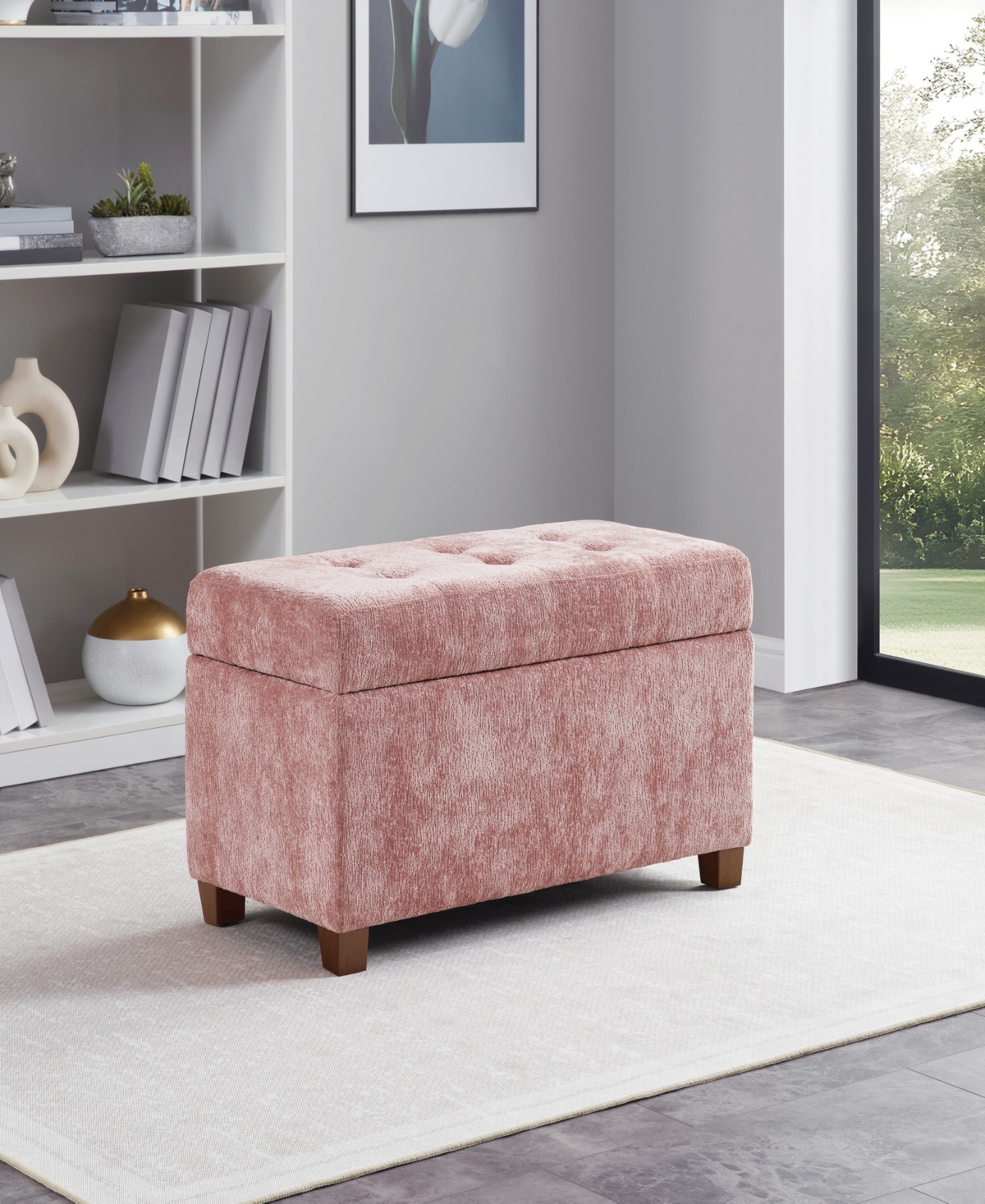 Osp Home Furnishings 18.25" Fabric Metro Storage Ottoman