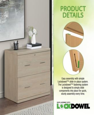 28.5" Wood Alpine 2-Drawer Lateral File Cabinet