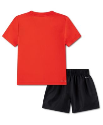 Boys' Toddler 2T-4T Dri-FIT Crewneck T-Shirt and Woven Shorts, 2-Piece Set