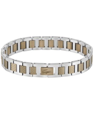 Men's Metropole Silver-Tone Stainless with Color IP Bracelet