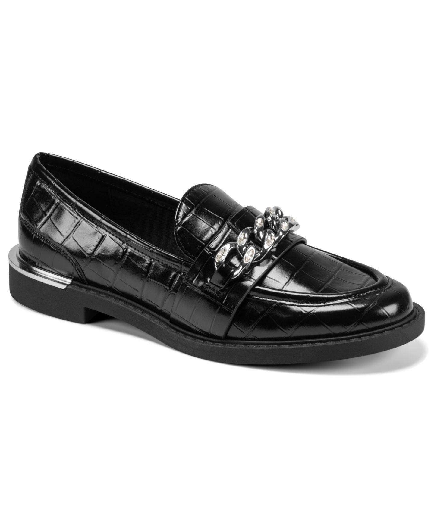 Женские туфли DKNY Ryleigh Stone Slip-On, цвет: Чёрный — фото 1