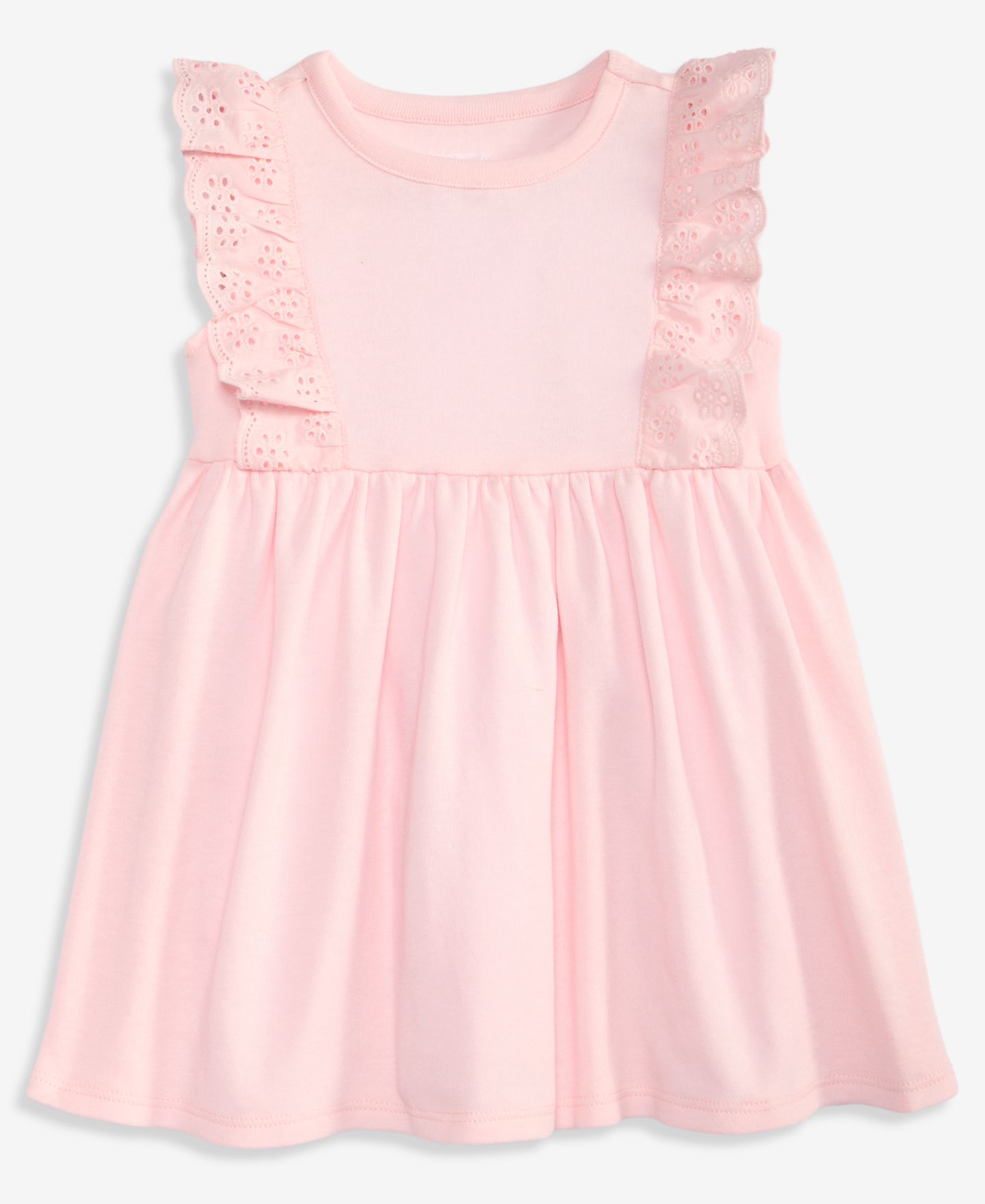 Платье First Impressions Mix and Match Eyelet-Ruffle Dress для девочек-малышей, цвет: Розовый — фото 1