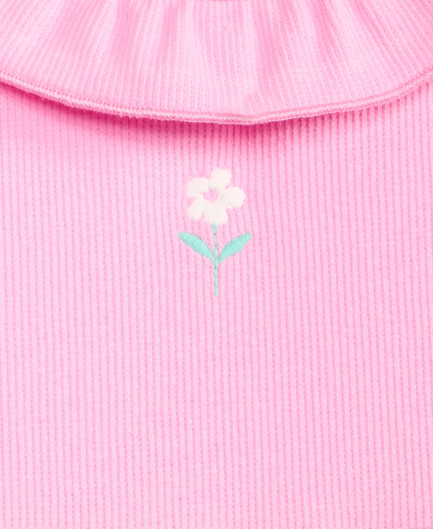 Платье First Impressions Toddlers 2T-4T Daisy-Embroidered Ribbed Dress для девочек-малышей, цвет: Bonbon — фото 3