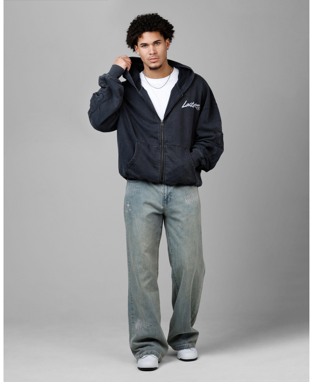 Loiter Men's Inferno Hoodie Washed Black