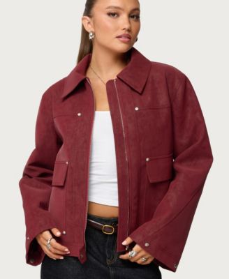 Women's Annabelle Oversized Faux Suede Jacket