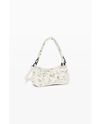 Women's Small braided bag with lettering