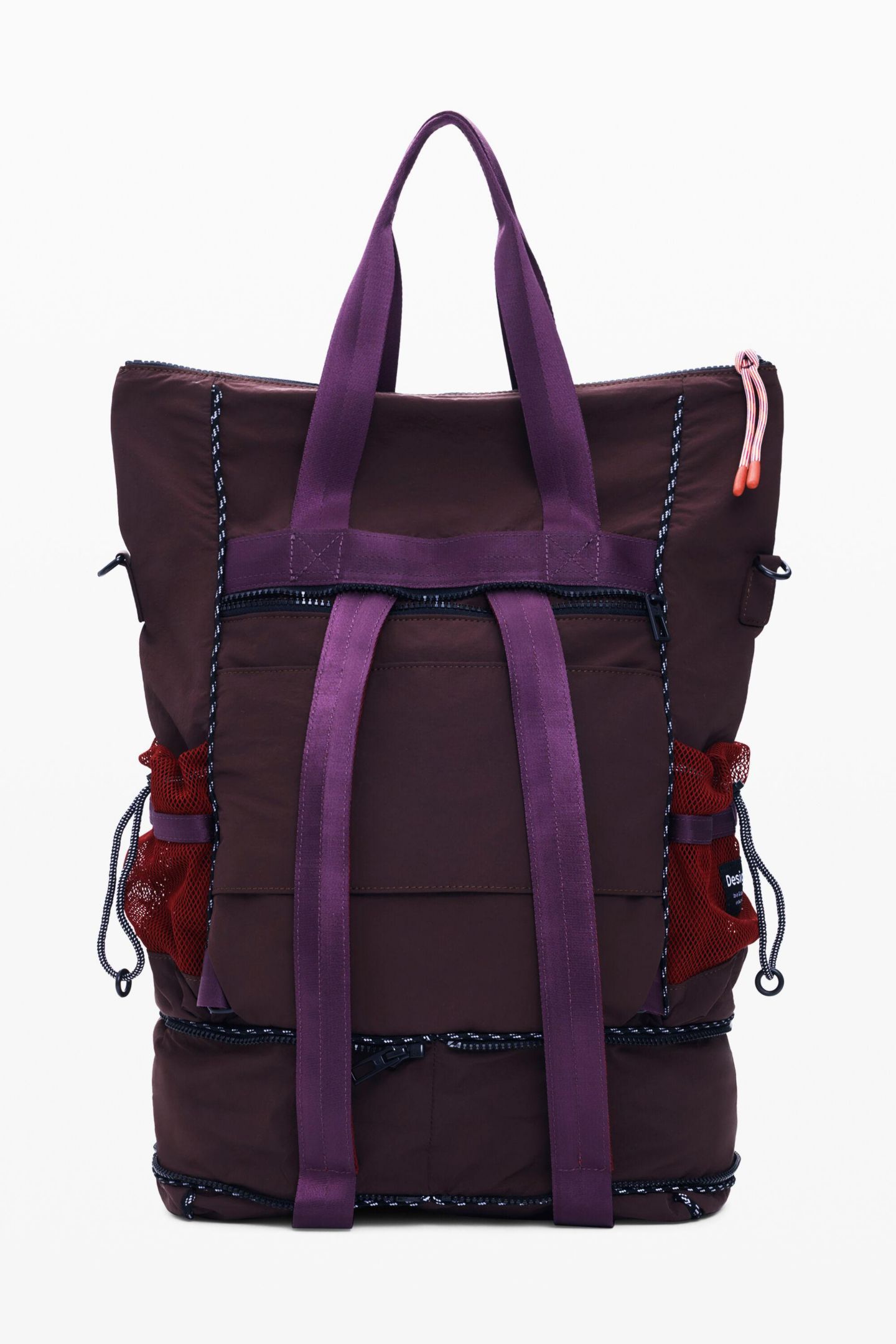 Рюкзак Desigual Large multiposition voyager, цвет: Яркий фиолетовый — фото 5