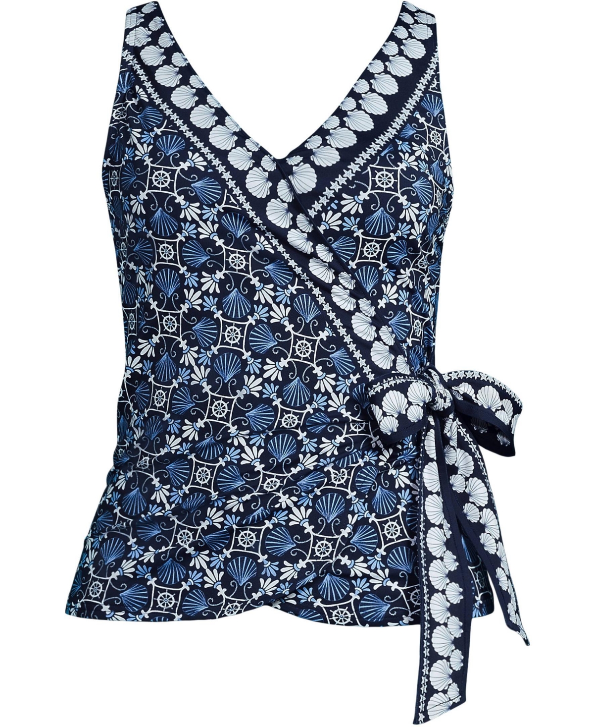 Lands' End Women's Side Tie Tankini Top 24.5"