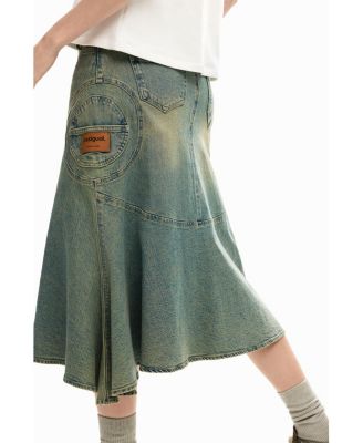 Women's Asymmetric denim skirt