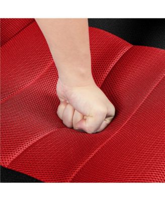 Reclining Swivel Floor Gaming Chair Black/ Red