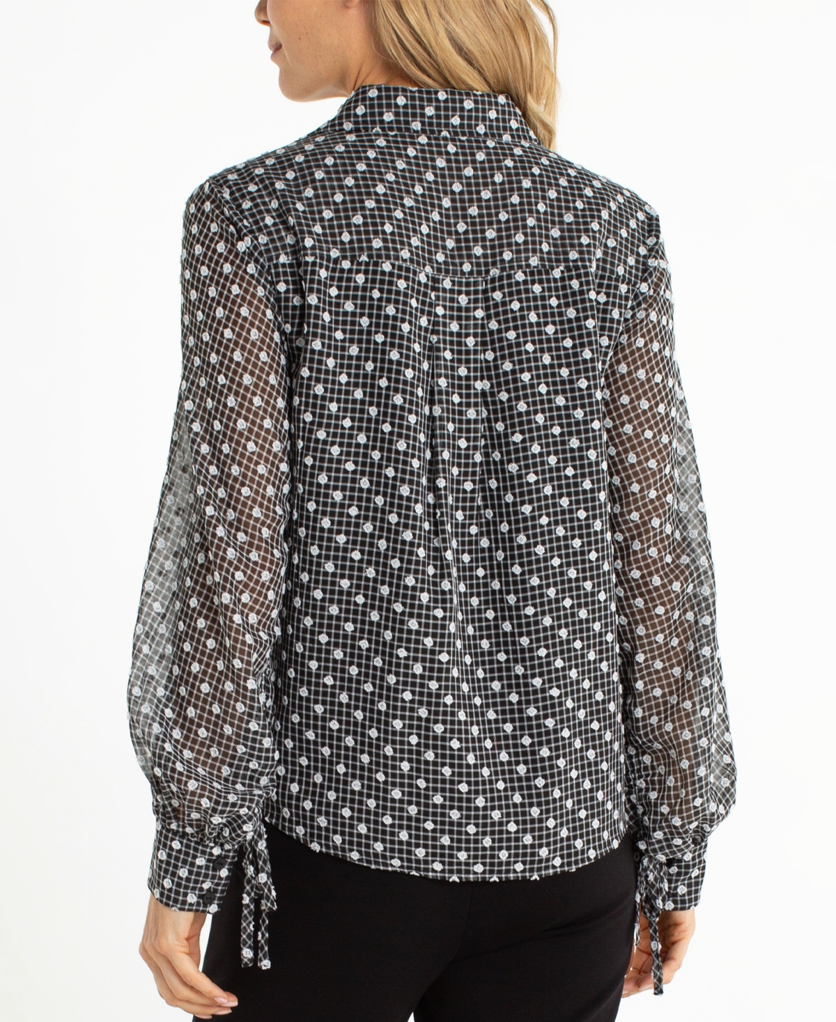 Liverpool Los Angeles Petite Collared Button Front Blouse