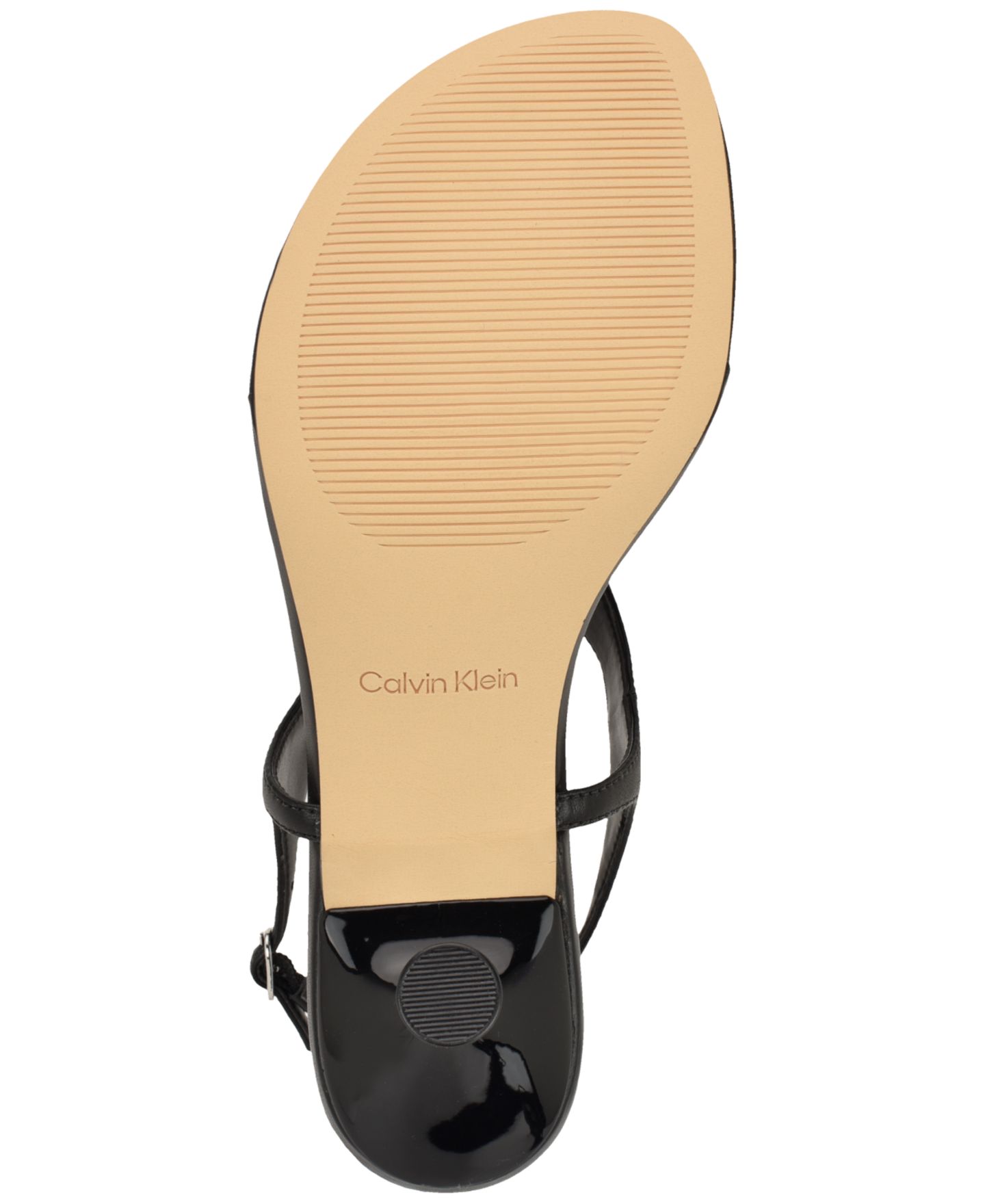 Женские сандалии Calvin Klein Portia Thong Dress Sandals, цвет: Чёрный — фото 5