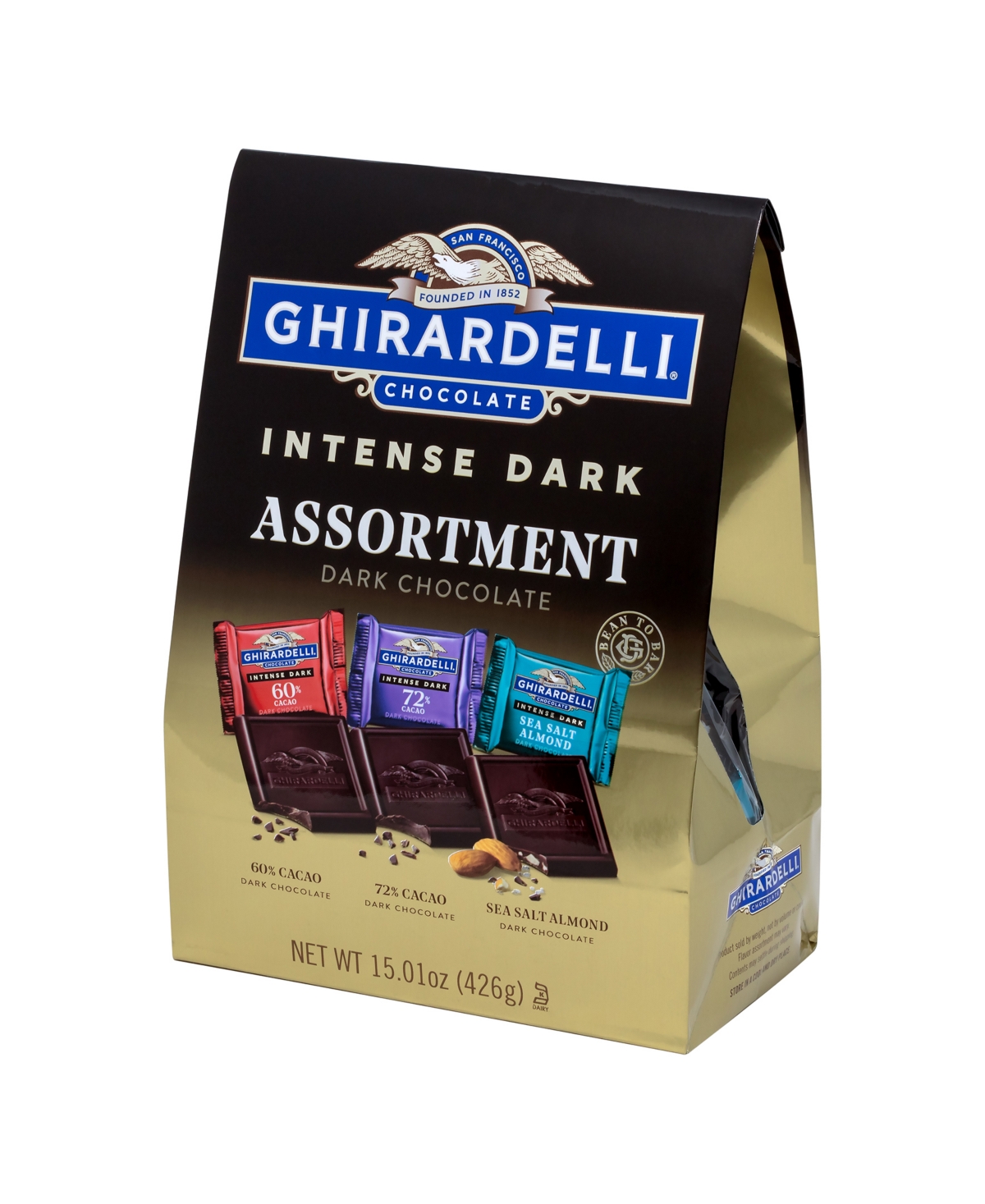 Ghirardelli Premium Assortment Chocolate Squares Intense Dark Chocolate Premium Collection, 2 Pack