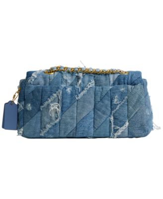 Quilted Tabby Medium Repurposed Denim Patchwork Shoulder Bag 26 