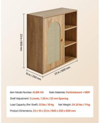 Wall Cabinet, Single Door, Adjustable Shelves, Over-Toilet Storage