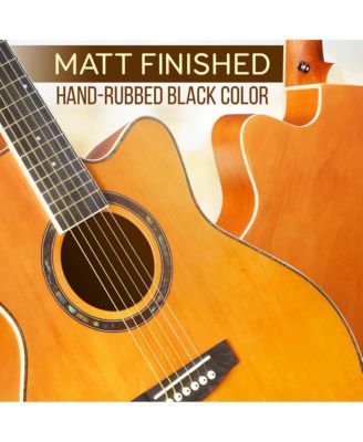 36" 3/4 Scale Acoustic Guitar Kit - 6-String Cutaway Body with Accessories, Orange (PGA550CAOR)