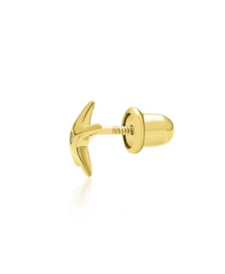Tiny Nautical Starfish 14K Gold Cartilage Ear Lobe Piercing Stud Earring 1 Pcs