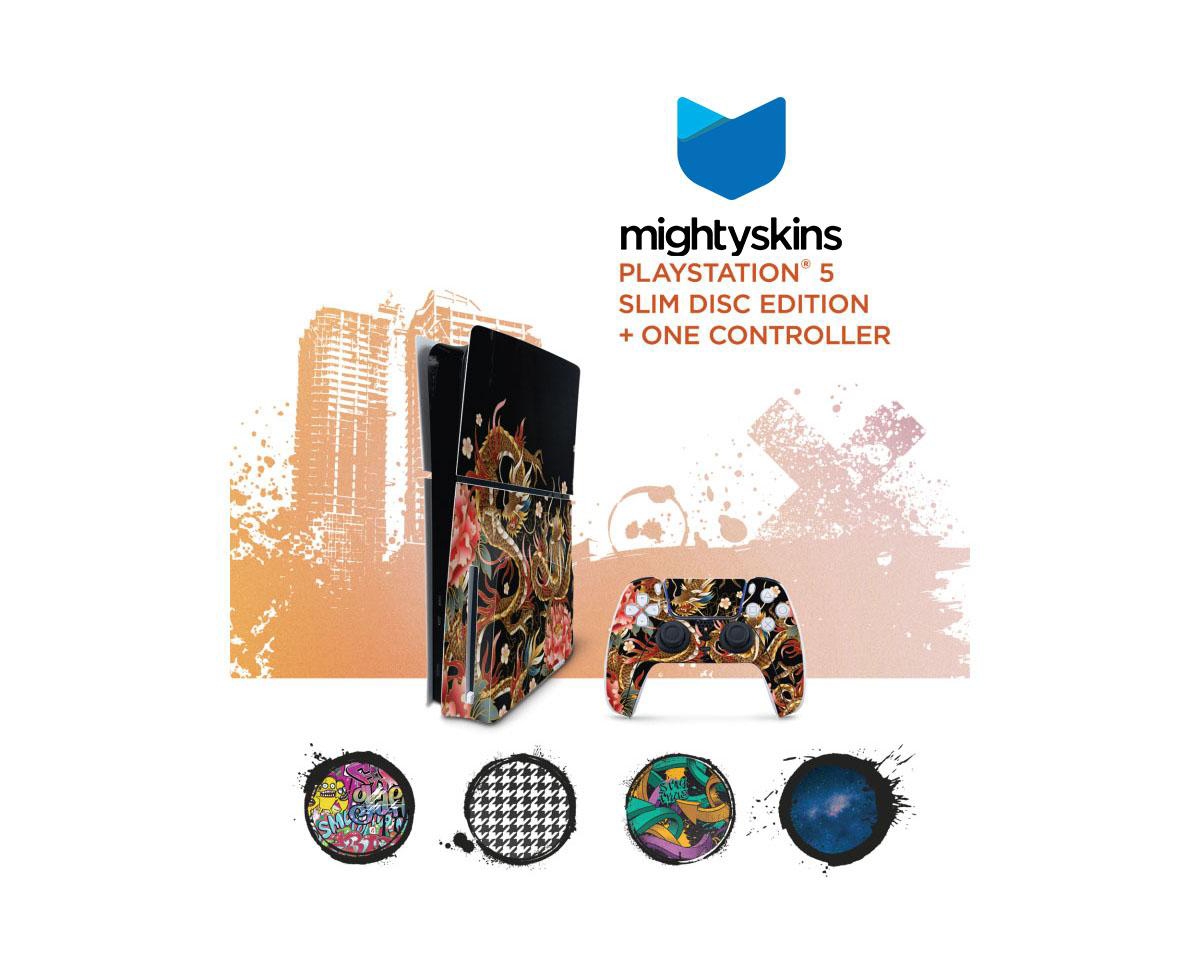 Sony PlayStation 5 Disc Fortnite Flowering Chaos Bundle with Extra Controller and MightySkins Code