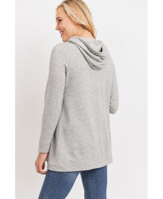 Maternity Crossover Drawstring Nursing Hoodie