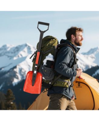 Foldable Snow Shovel, 9" Wide, Adjustable 36"-40", D-Handle, Lightweight Aluminum Alloy, Car/Camping