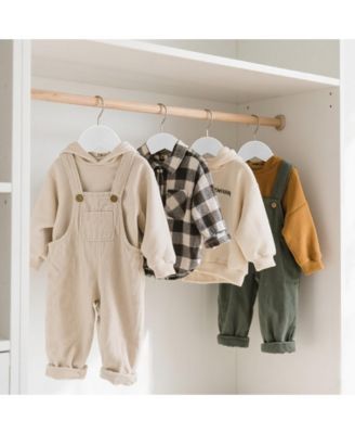 Kids Wooden Clothes Hangers, Baby Solid Wood Coat Shirt Top Hangers for Toddlers, Children, Youth's for Jackets, Dresses, Blouse, Overcoat