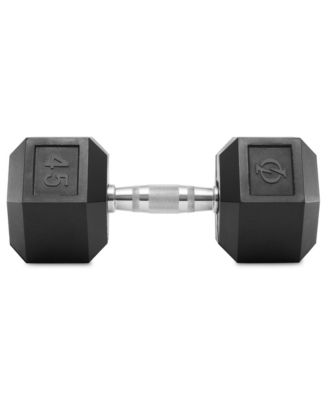 Rubber Coated Hex Dumbbell Hand Weights, 40 lb Pair